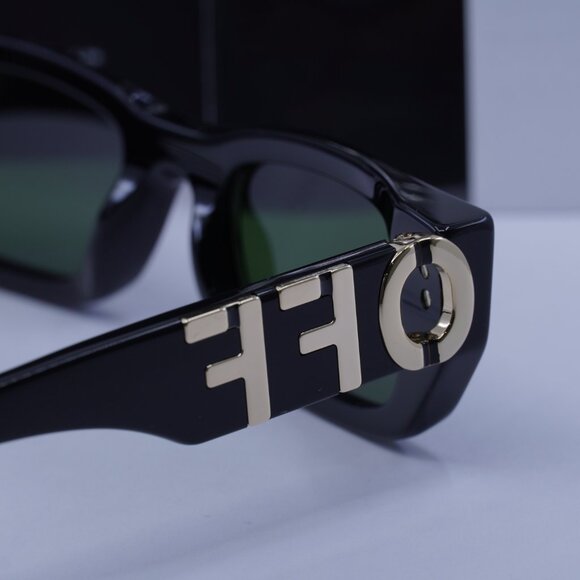 Off-White OERI124 FILLMORE 1055 Rectangle Sunglasses – Black/Green - Picture 11 of 12